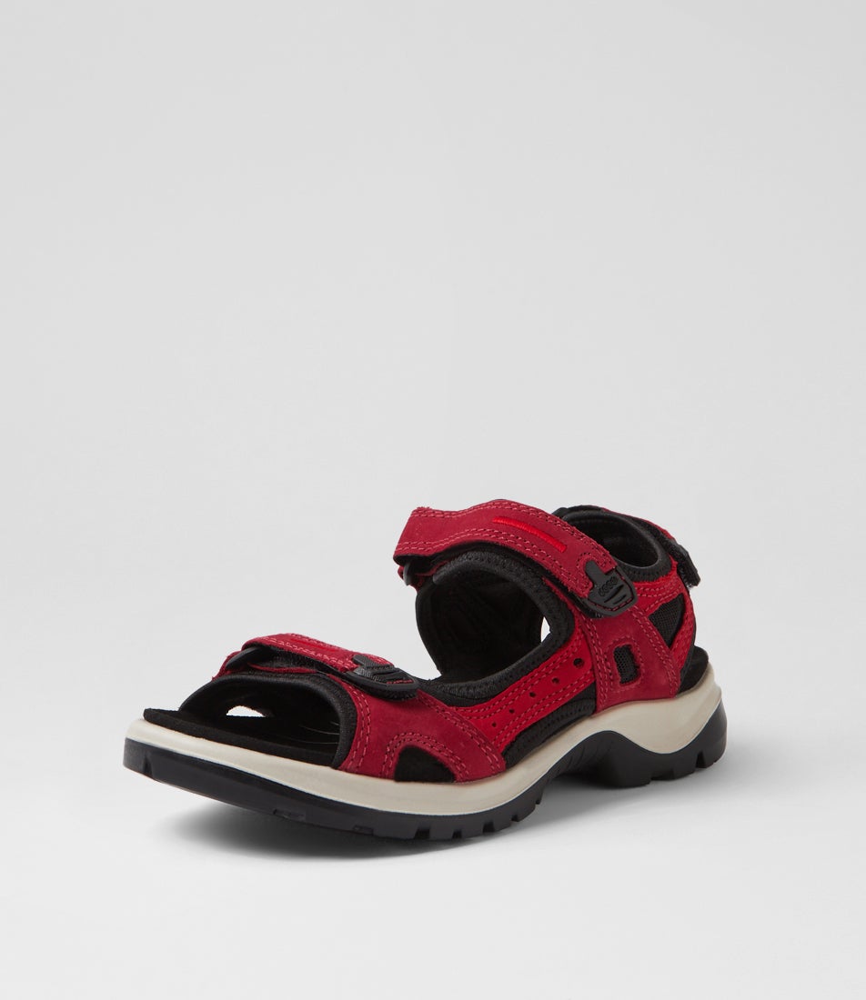 Offroad W Brick Chili Red Nubuck Fabric Sandals