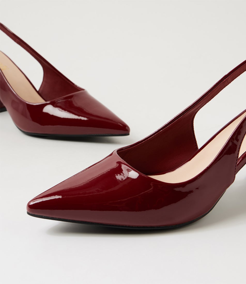 Elio Wine Patent Heels