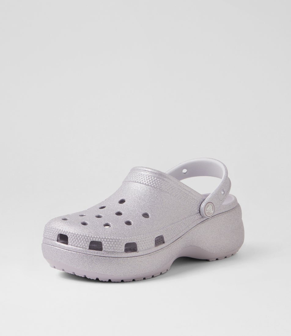 Platform Glitter Mauve Mist Croslite Flat Shoes