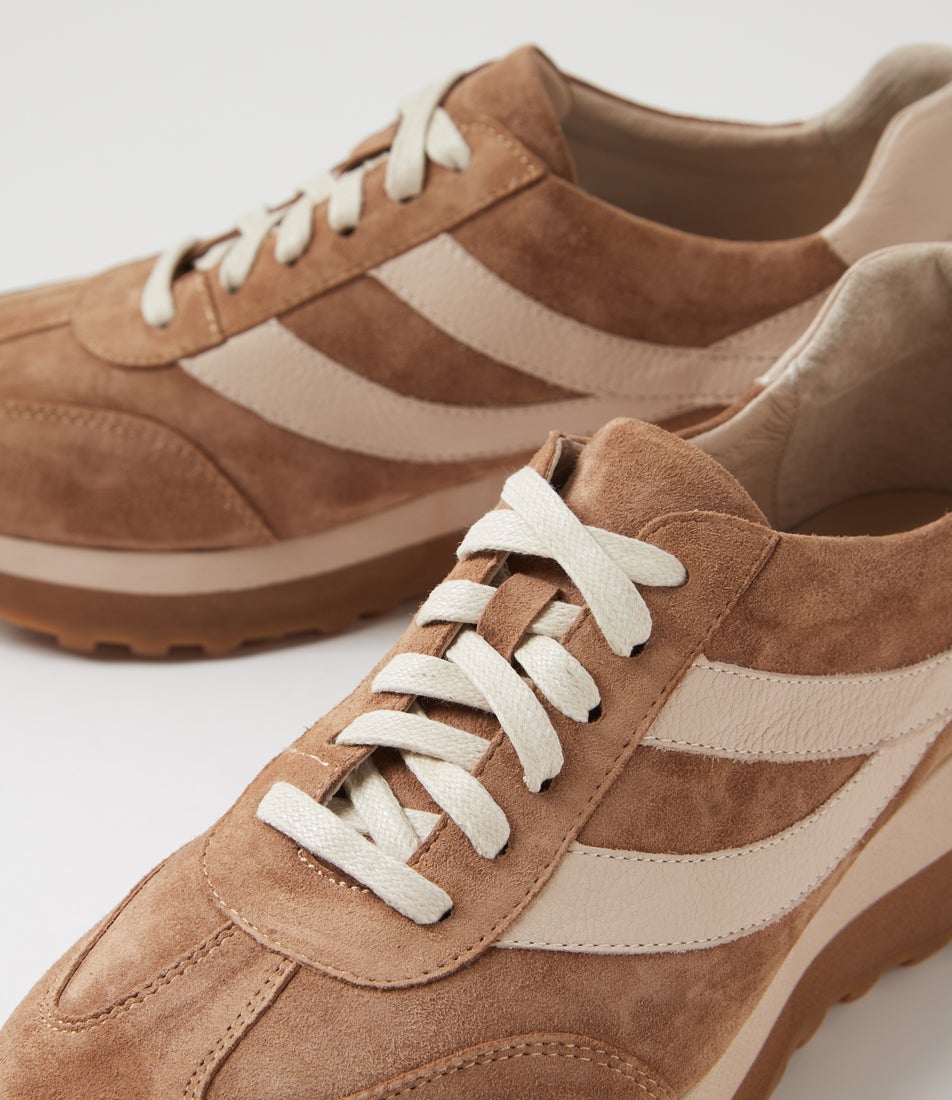 Simma Light Choc Vanilla Suede Sneakers