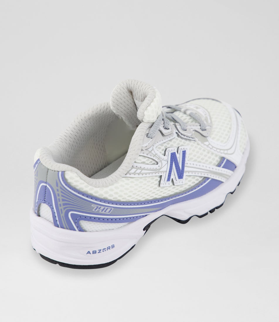 740 Toddler White Fairweather Blue Fabric Sneakers