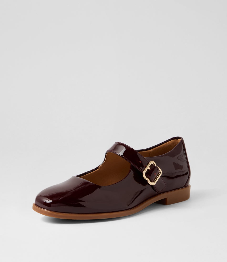 Zinnia Shiraz Patent Leather Flat Shoes