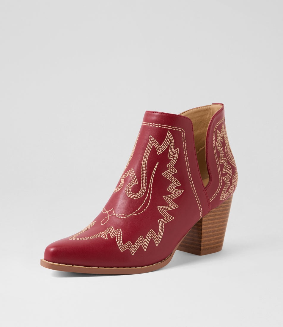 Craayzie Dark Red Ankle Boots Craayzie Dark Red Ankle Boots