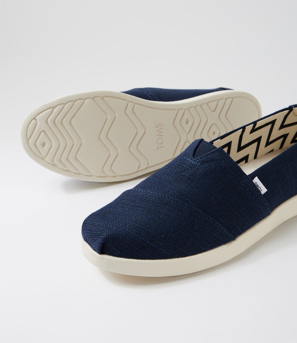 Alpargata Plus Navy Canvas Flat Shoes