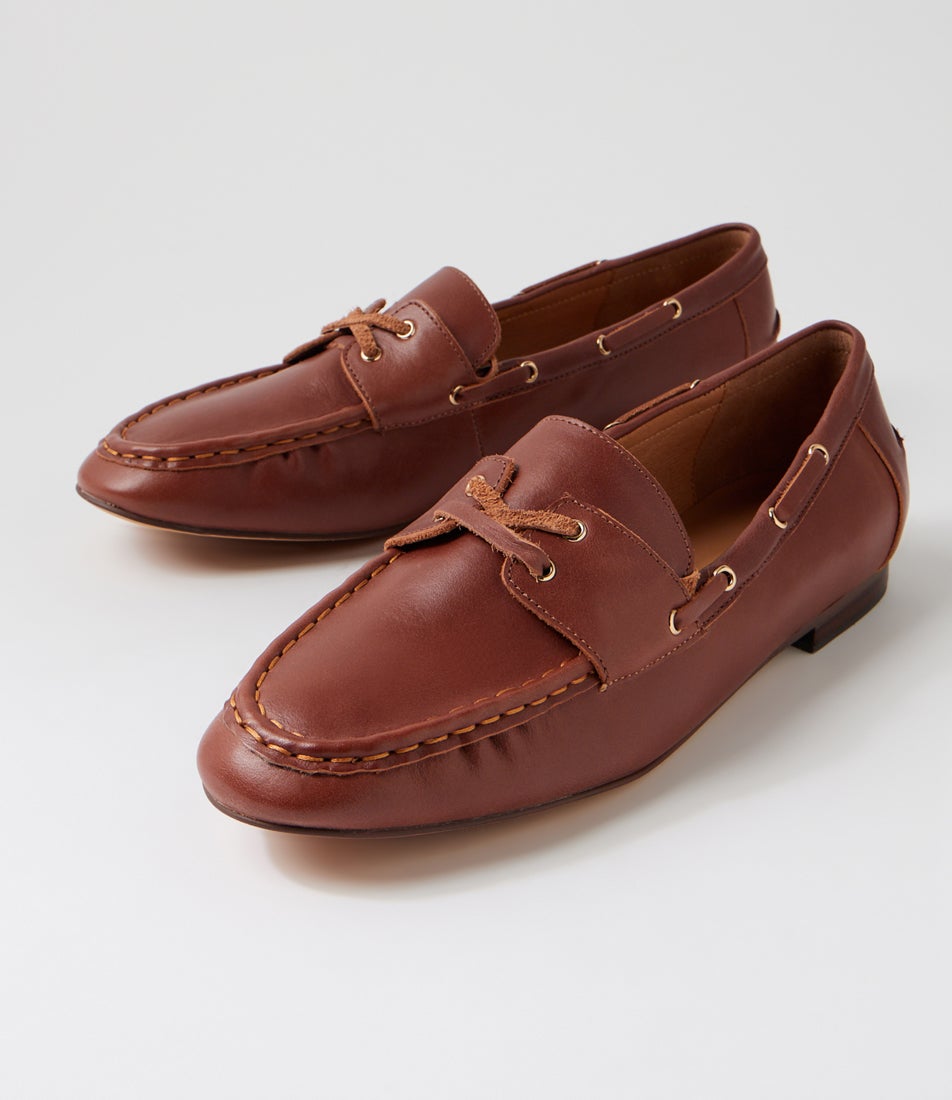 Ghesica Walnut Leather Loafers