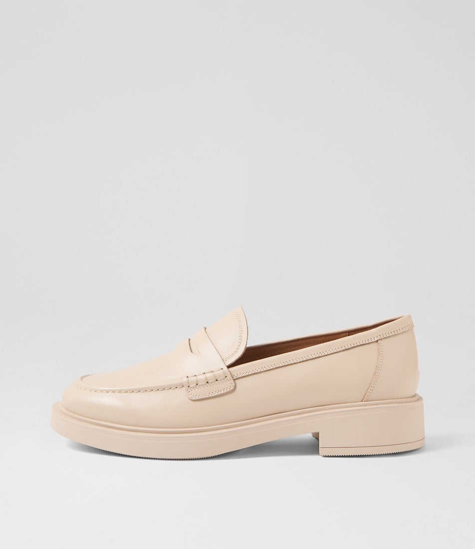 Inley Almond Leather Flat Shoes