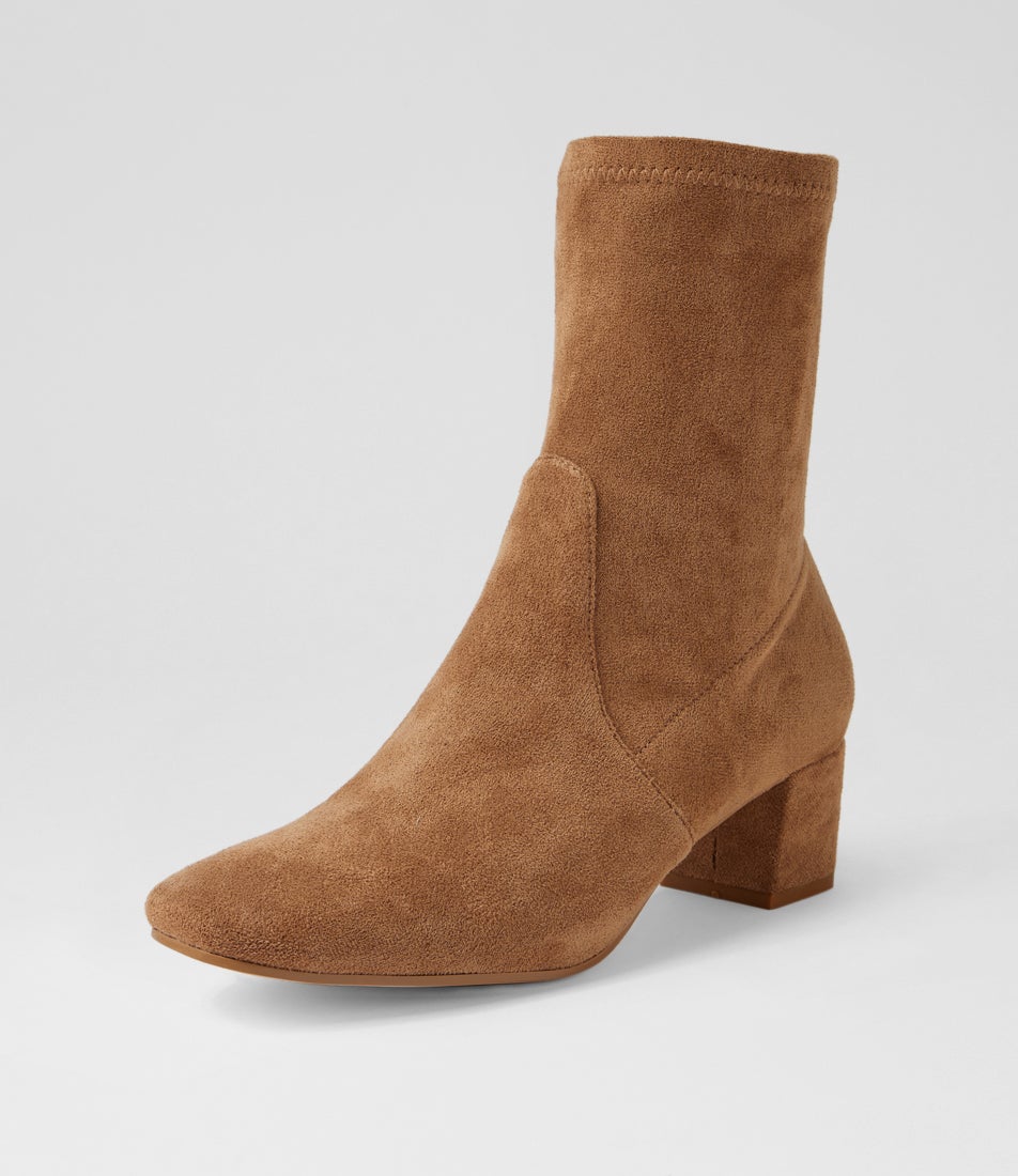 Hartful Light Choc Stretch Microsuede Ankle Boots Hartful Light Choc Stretch Microsuede Ankle Boots