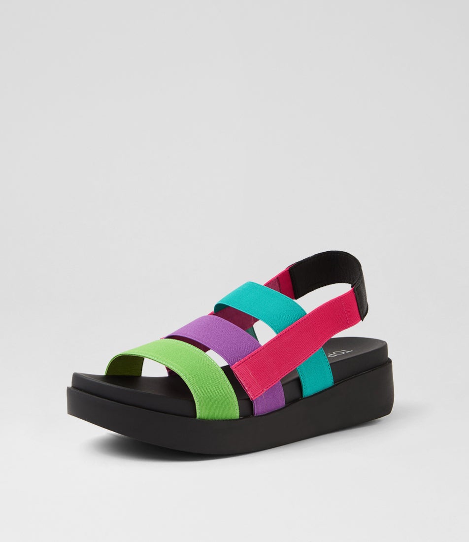 Darion Bright Multi Fabric Sandals