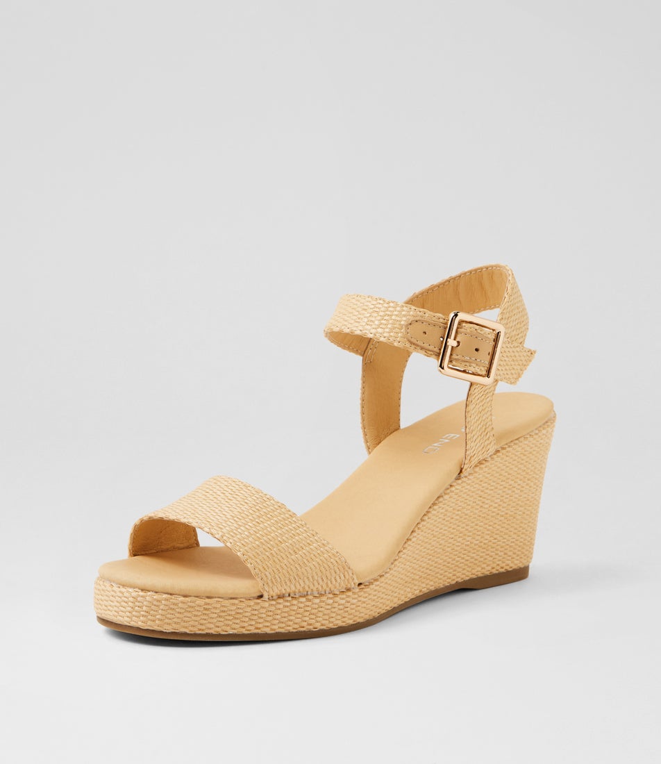 Gossy Natural Synthetic Raffia Sandals