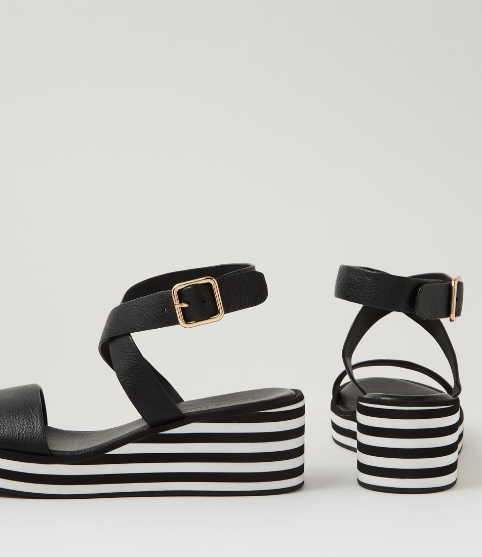 Farleys Black Leather Sandals