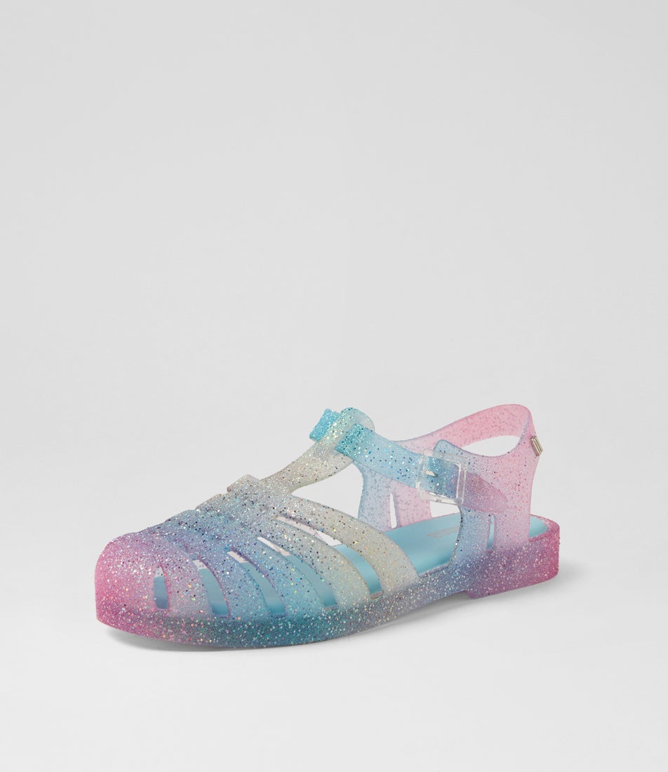 Melissa Possession Rainbow Glitter Pvc Flat Shoes