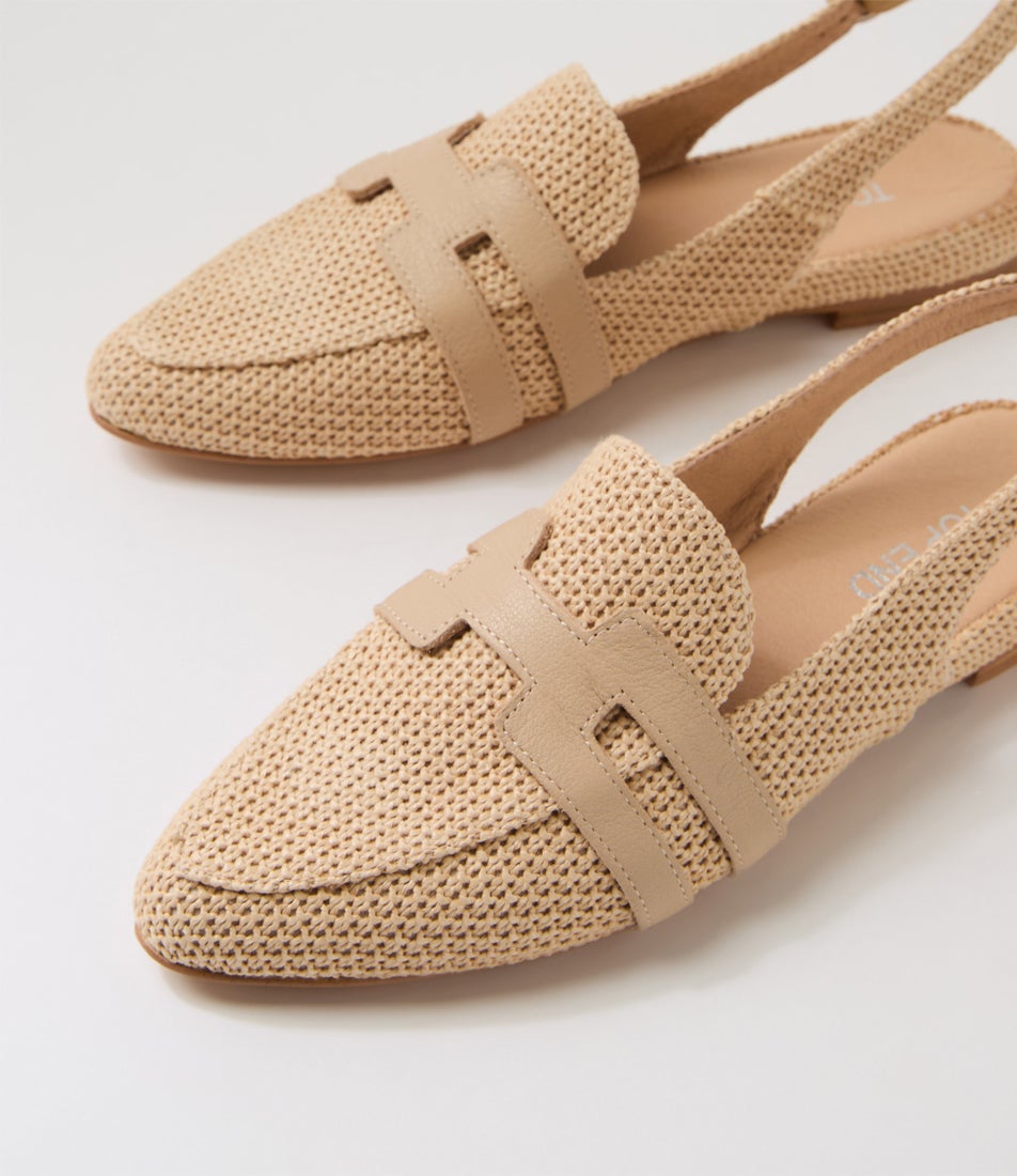 Faltis Natural Camel Fabric Loafers Faltis Natural Camel Fabric Loafers