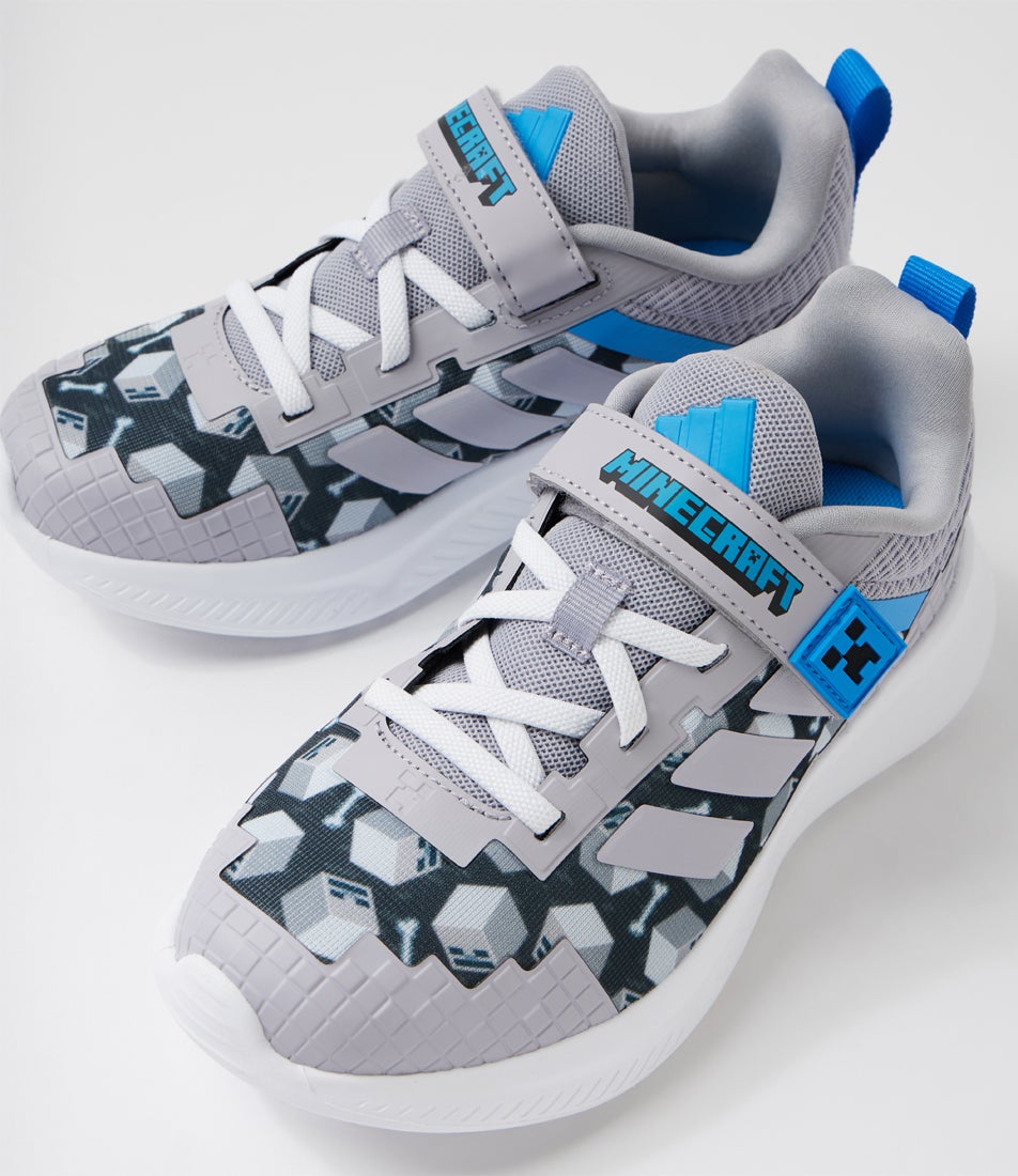Minecraft Fortarun Toddler Grey Lucid Ray Blue Mesh Sneakers
