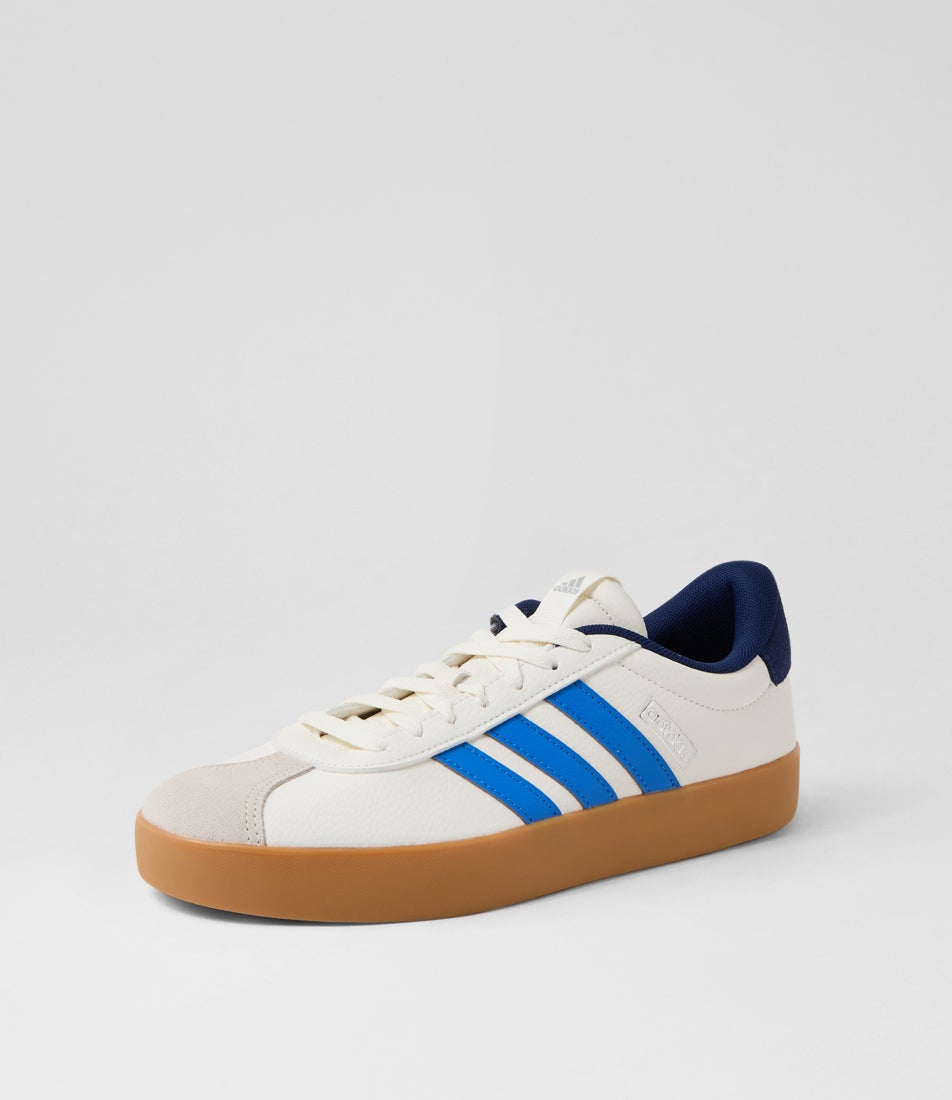 Vl Court 3 M White Royal Blue Dark Blue Sneakers