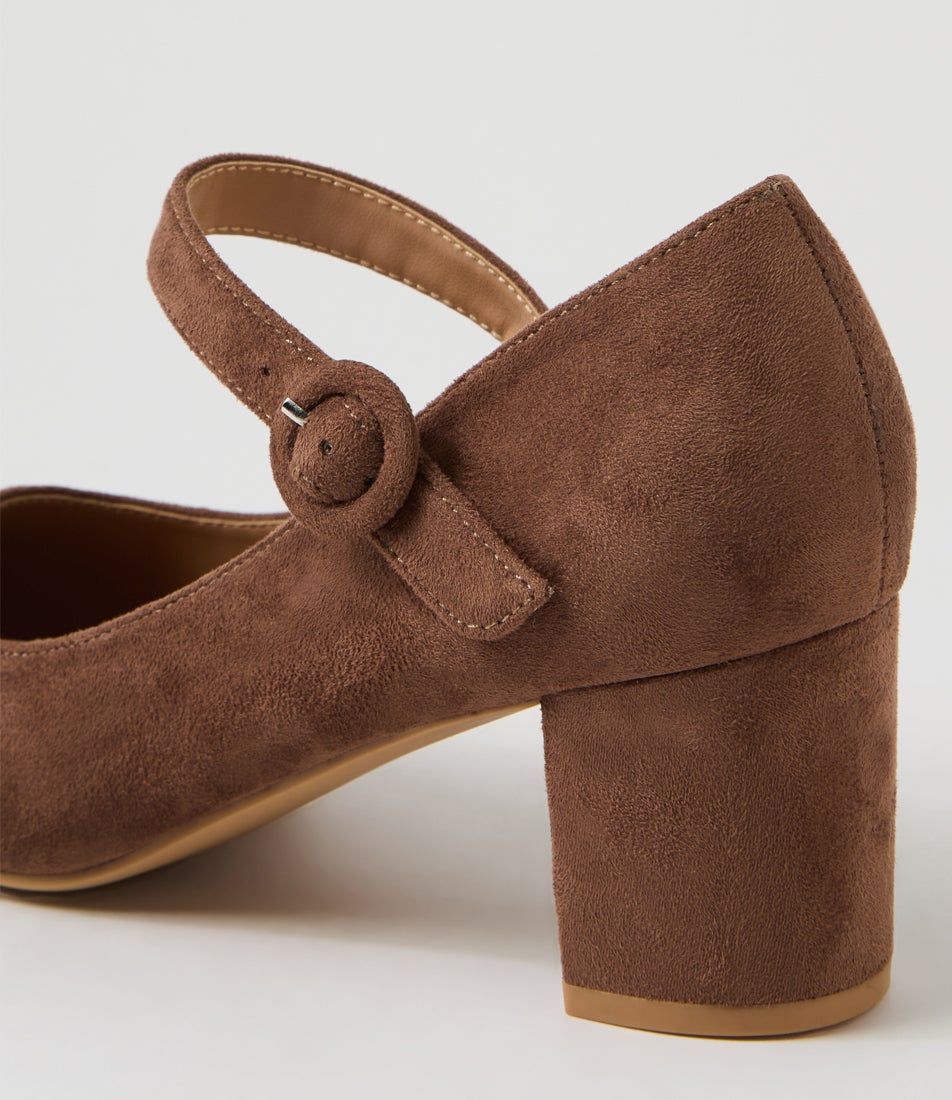 Tuchie Choc Microsuede Heels Tuchie Choc Microsuede Heels