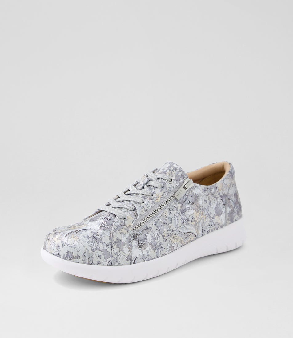 Solar Xf Silver Fireworks Leather Sneakers