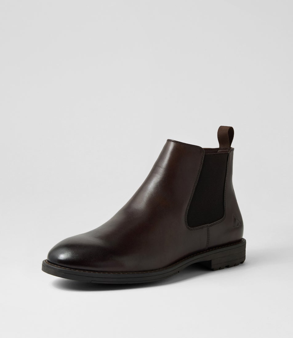 Braga Dark Brown Leather Chelsea Boots