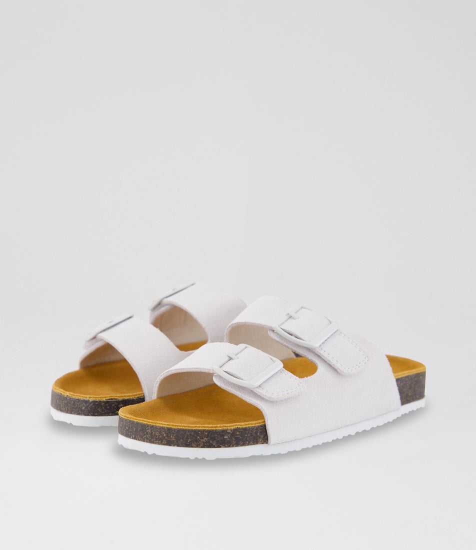 Remy Junior White Leather Sandals