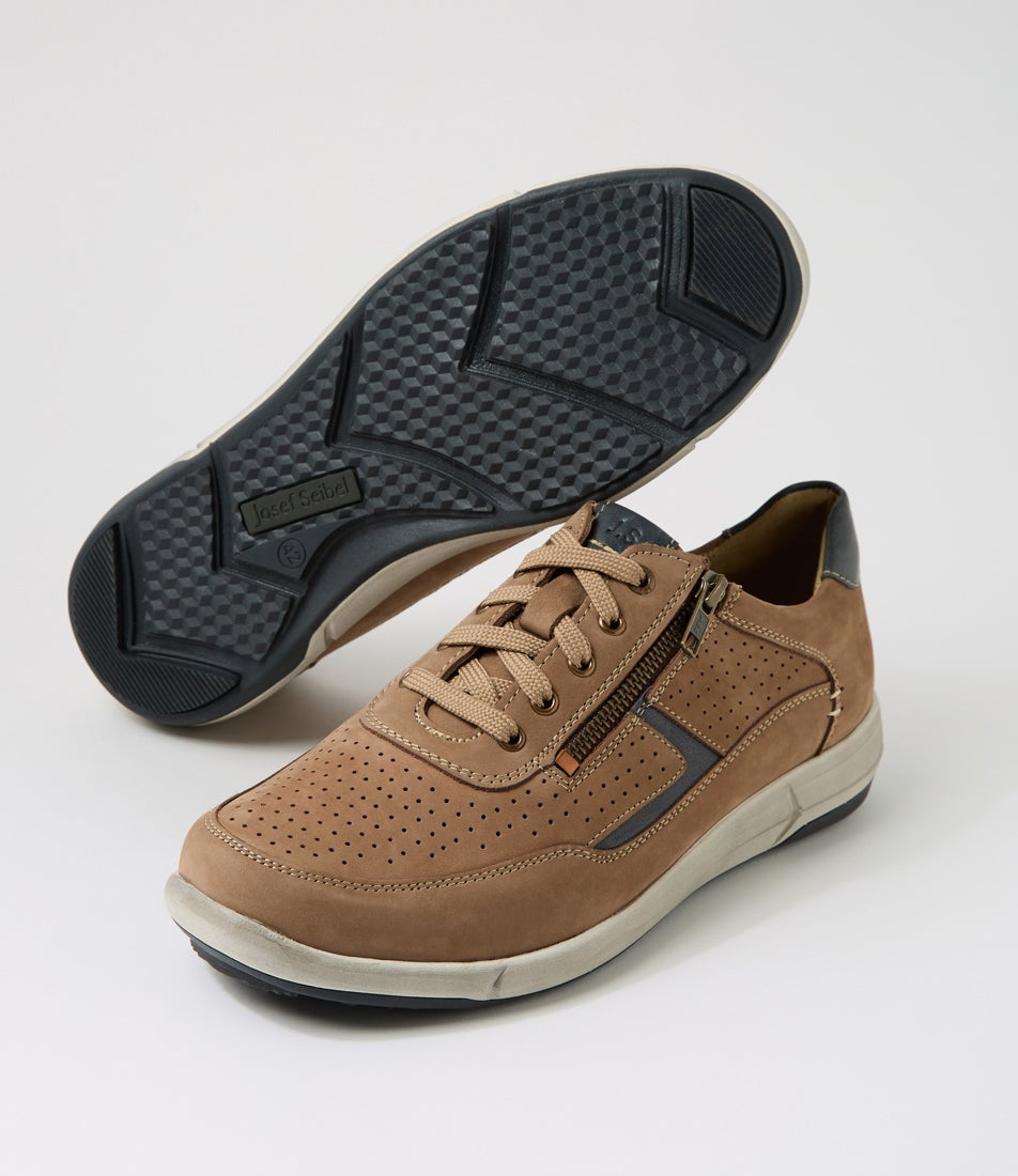 Enrico 32 Sand Kombi Nubuck Flat Shoes