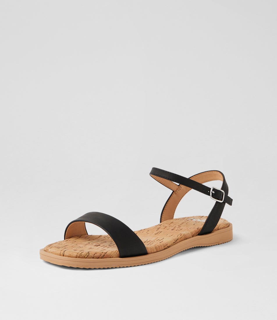 Sandal Cork Black Leather Sandals