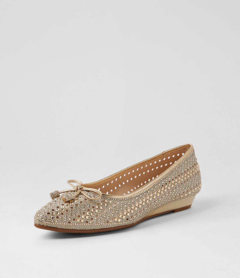 Chamomile Platinum Leather Flat Shoes