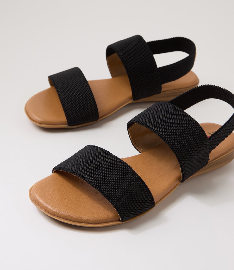 Divide Black Fabric Sandals Divide Black Fabric Sandals