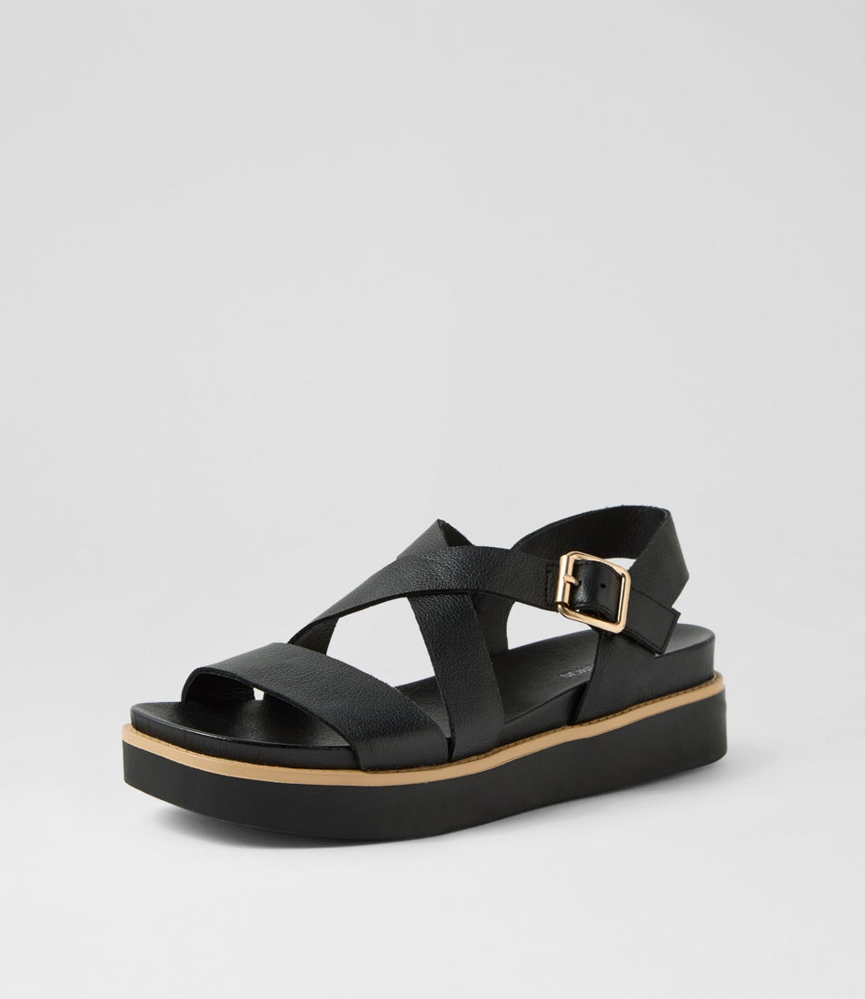 Blaklee Black Leather Sandals Blaklee Black Leather Sandals