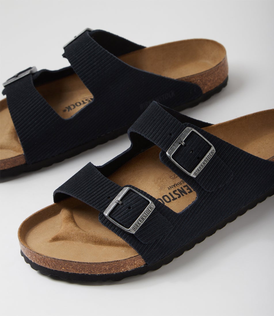 Arizona Corduroy Mens Midnight Suede Slides
