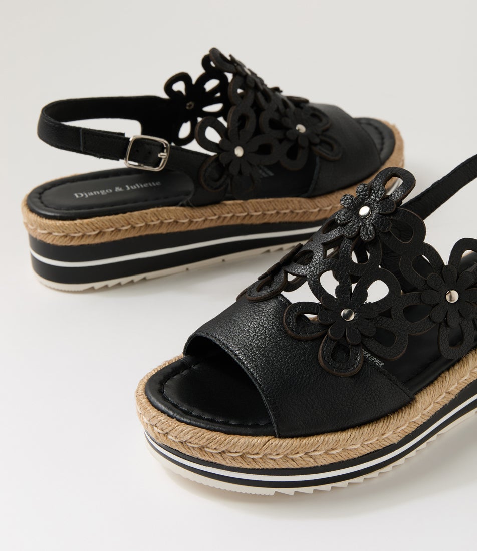 Aldo Black Leather Sandals