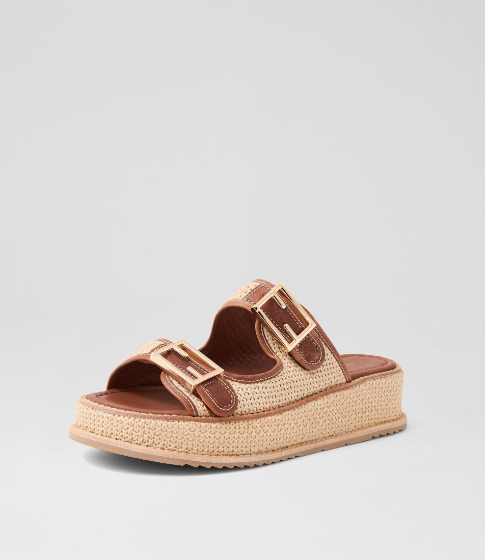 Vexta Choc Natural Leather Slides