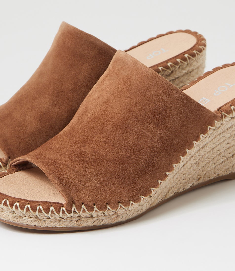 Gailie Light Choc Natural Rope Suede Sandals Gailie Light Choc Natural Rope Suede Sandals