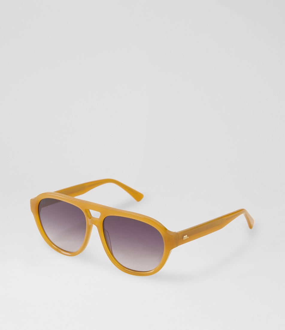 Lou Honey Brown Smoke Gradient Acetate Sunglasses