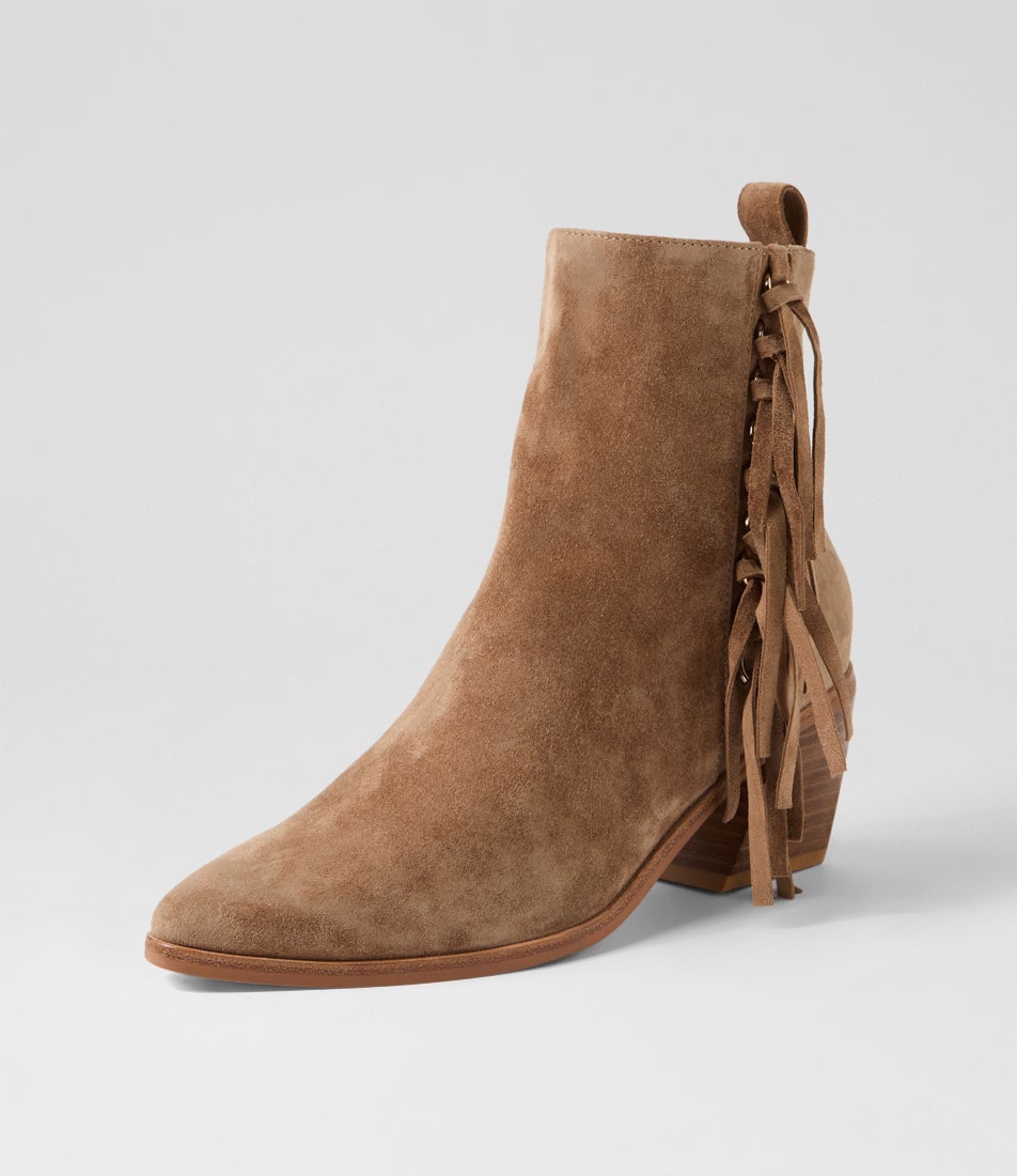 Joday Light Choc Suede Ankle Boots