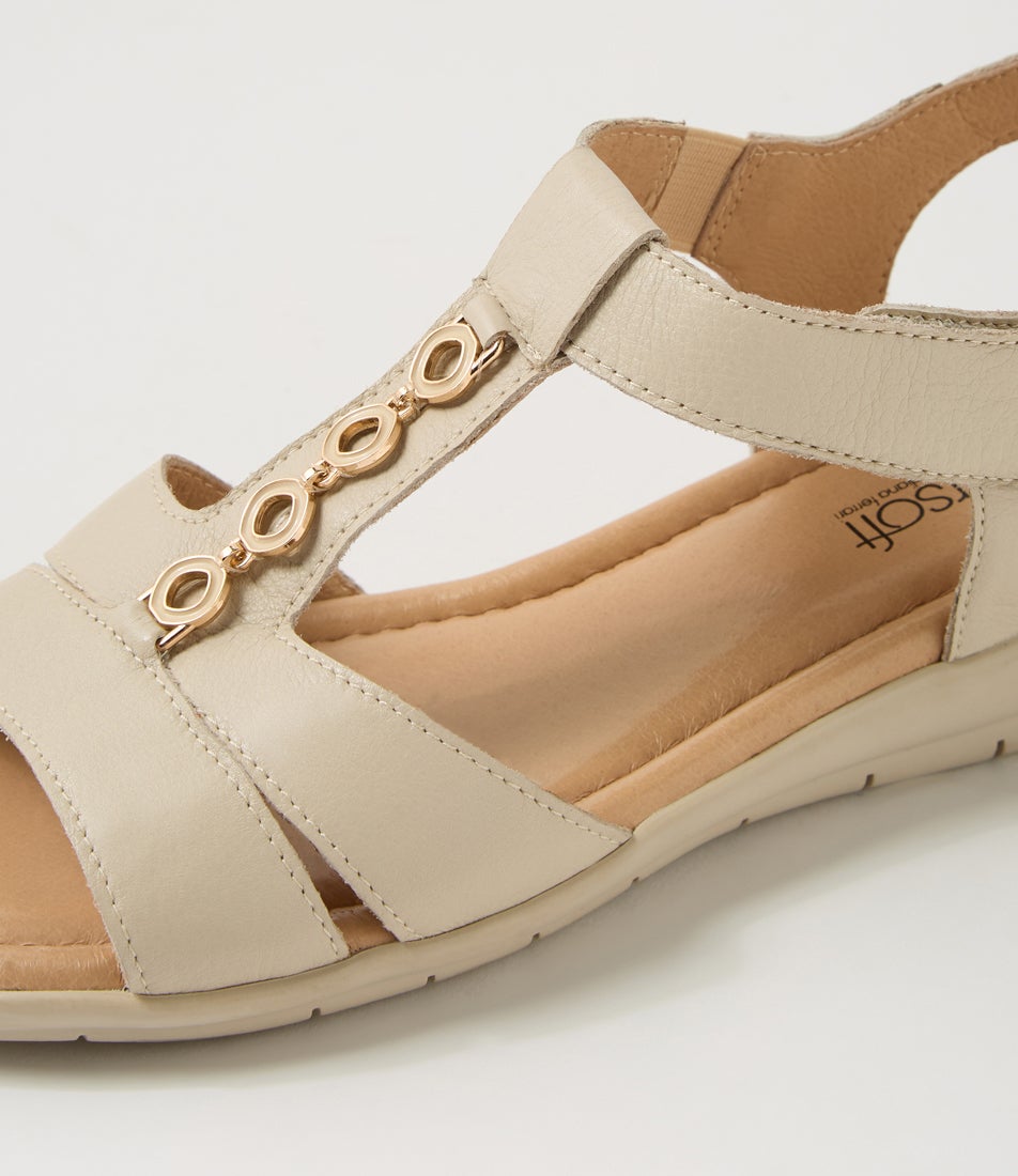 Ferraro2 Almond Leather Sandals