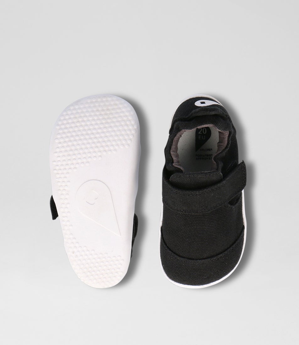 Xp Go Organic Infant Black Canvas Flat Shoes