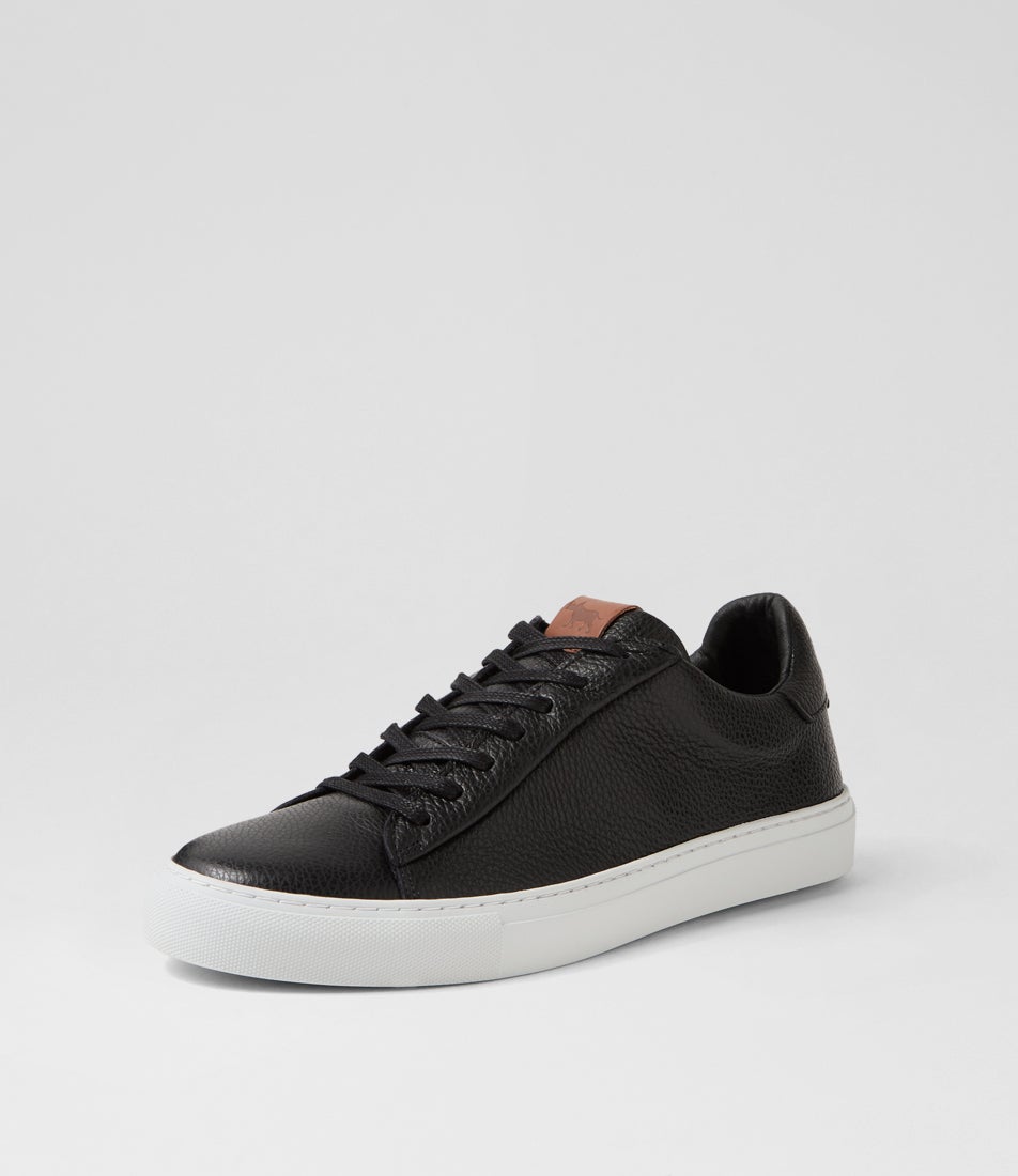 Slate Black Leather Sneakers
