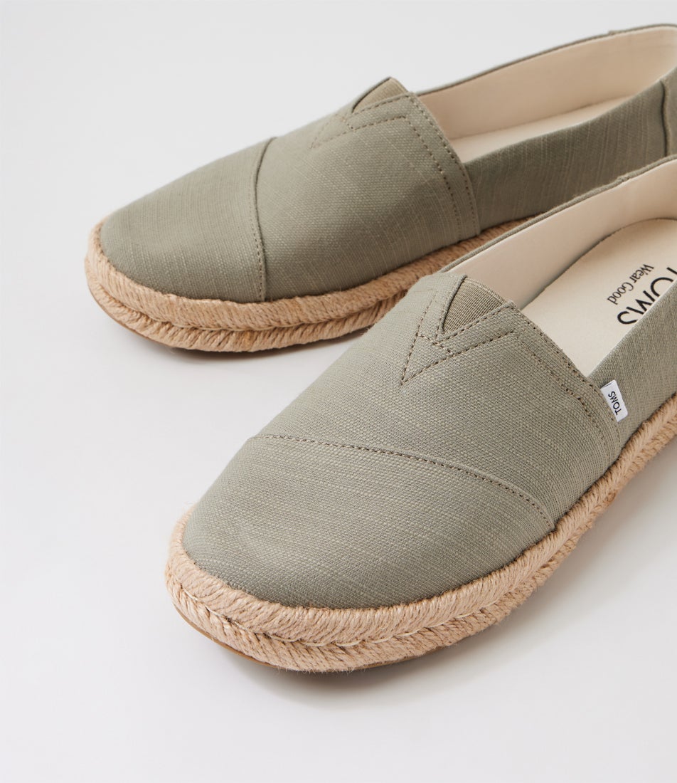 Alpargata Rope Vetiver Grey Canvas Flat Shoes