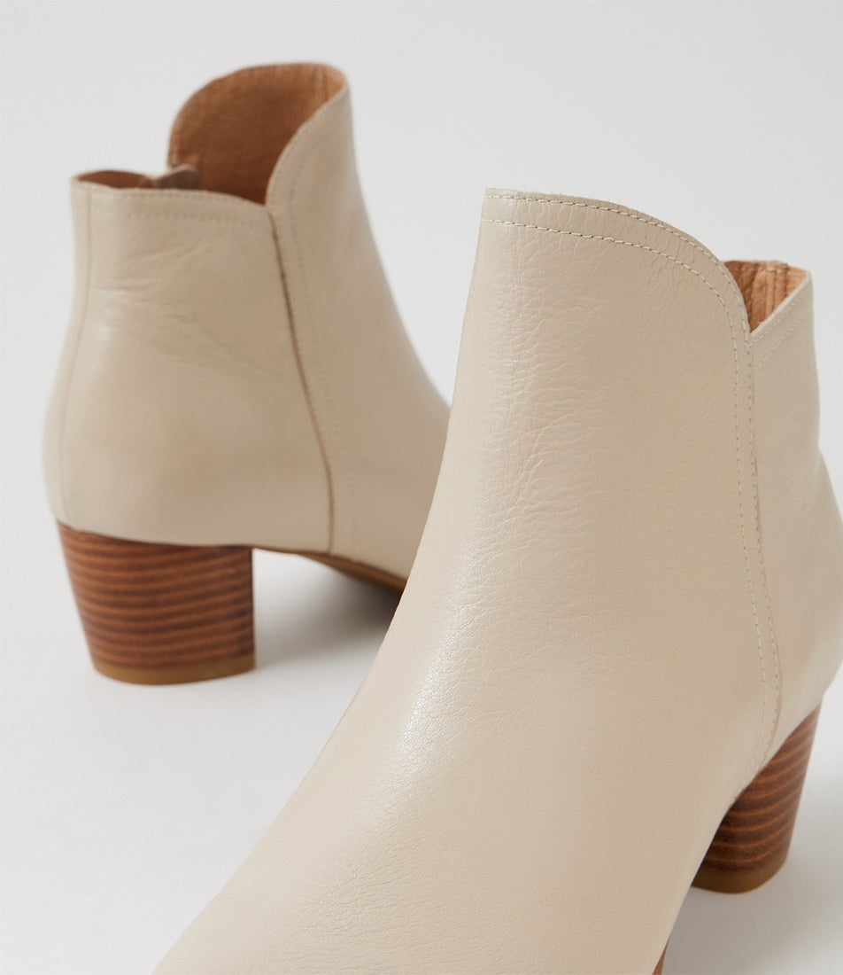 Gebben W Almond Leather Ankle Boots