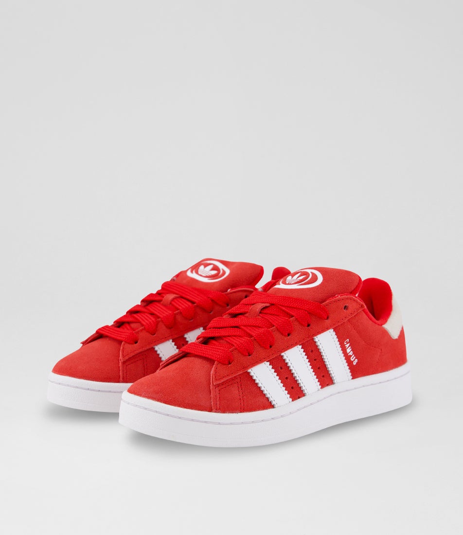 Campus 00 Youth Red Suede Sneakers