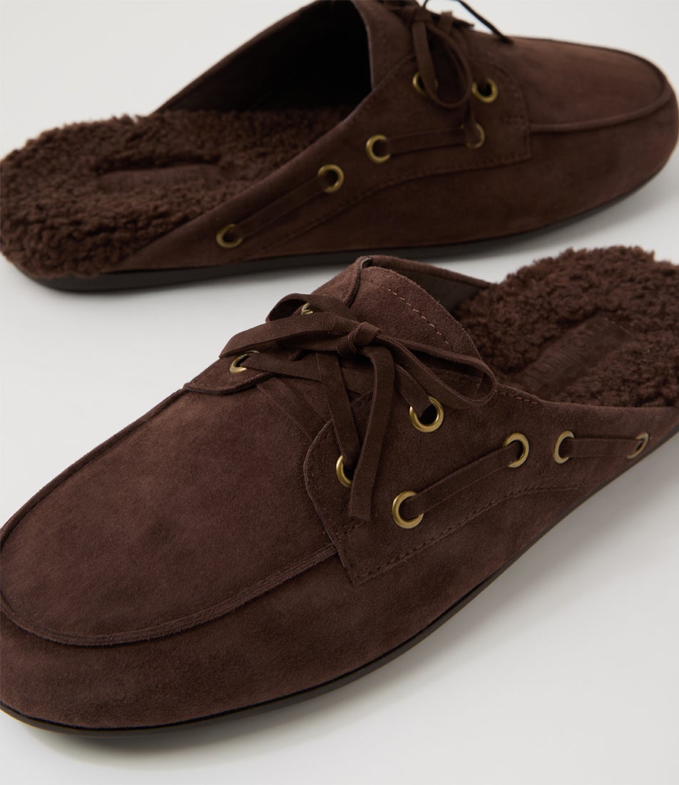 Joopita Dark Choc Suede Loafers
