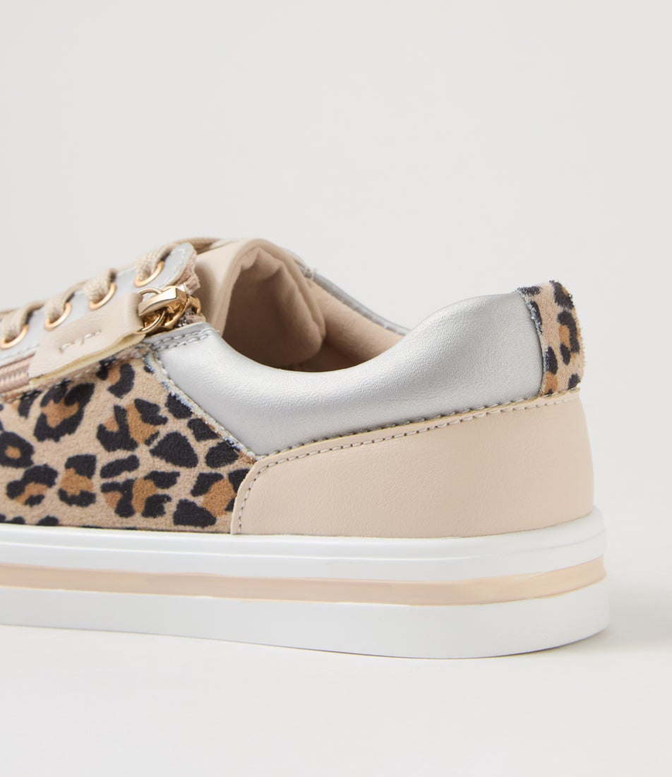 Keeked Nude Leopard Multi Sneakers