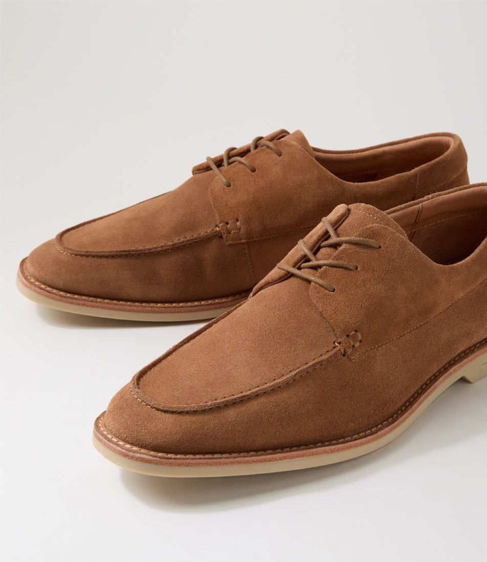 Crown Chestnut Suede Lace Up Flats