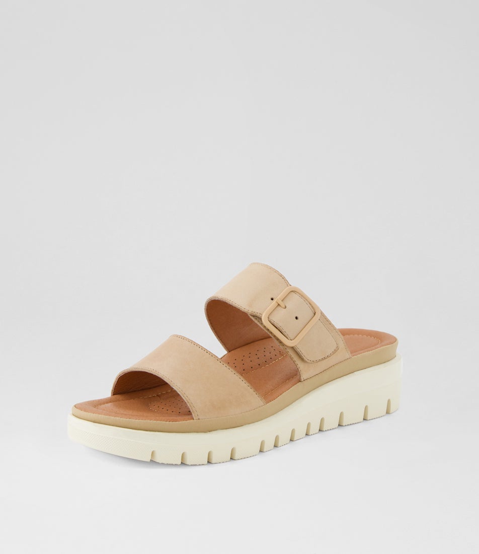 Leeana Latte Leather Sandals