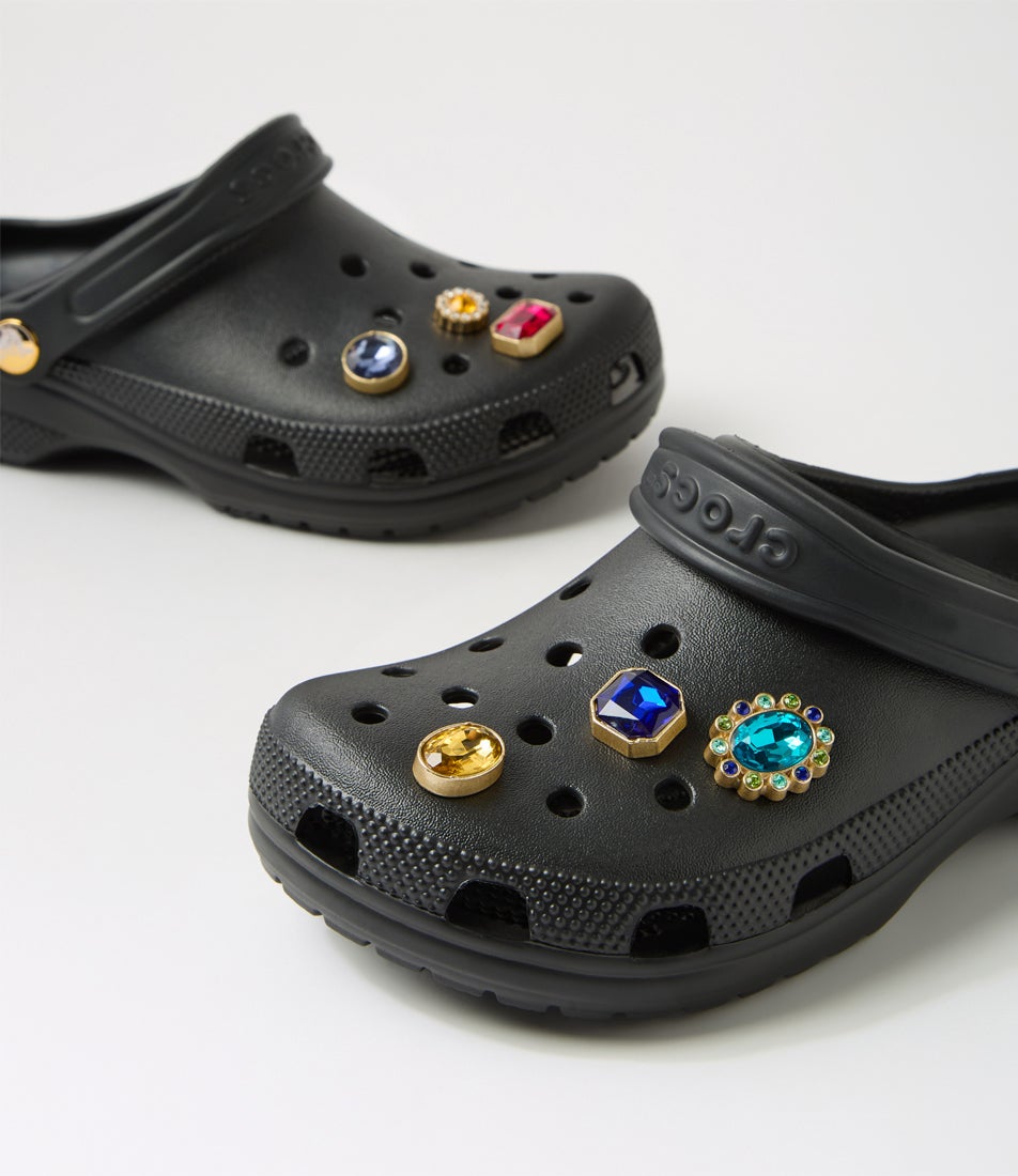 Classic Jewel Black Croslite Flat Shoes