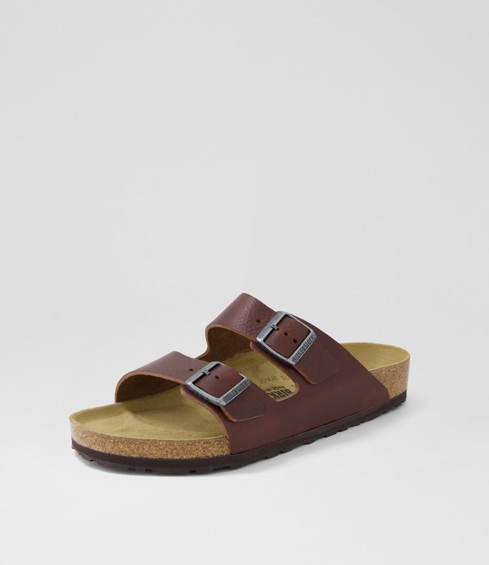 Arizona M Natural Roast Natural Leather Slides