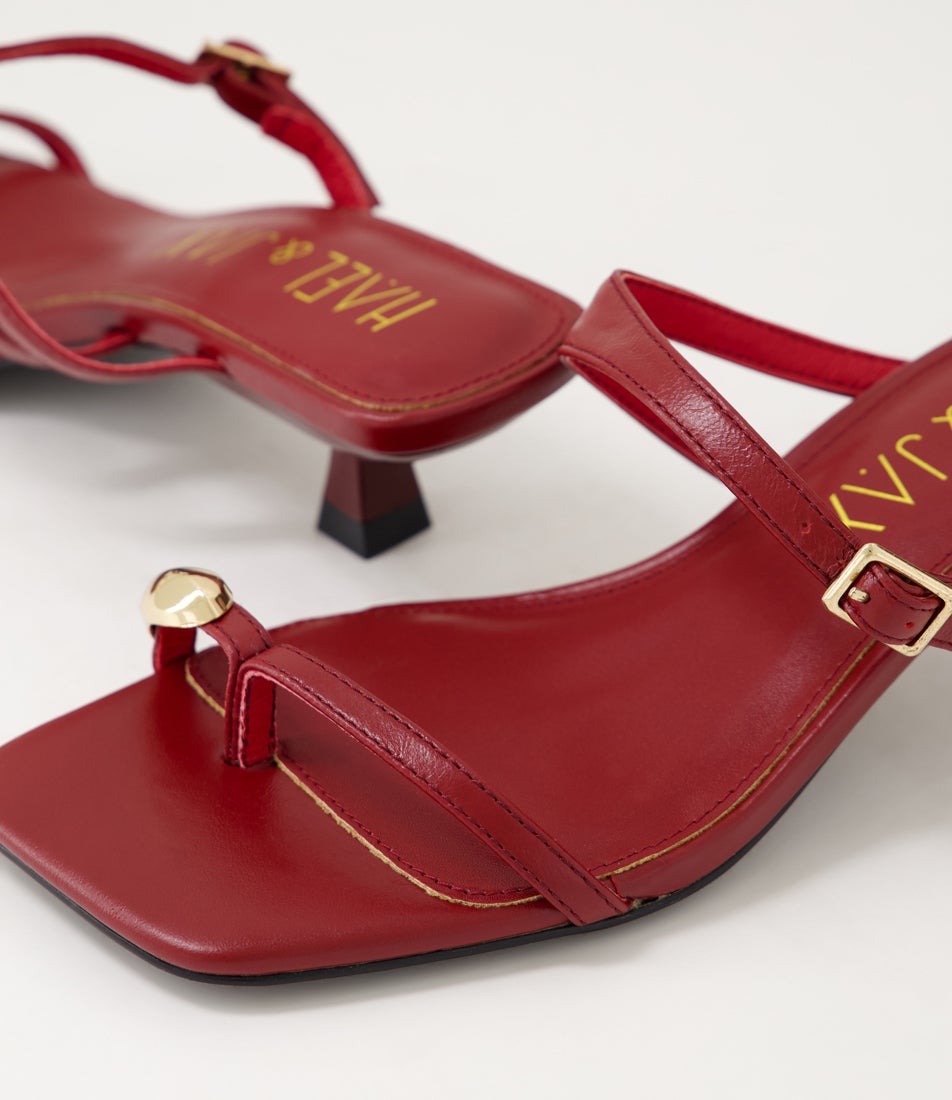 Dapper Cherry Leather Sandals