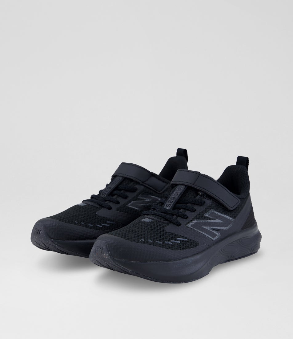625 Junior Black Mesh Sneakers