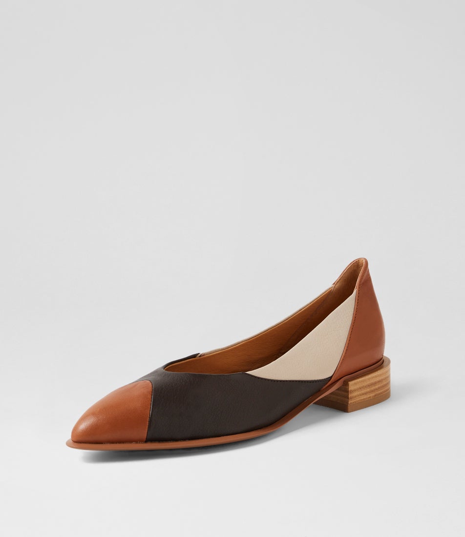 Emberta Dark Rum Choc Multi Ballet Flats