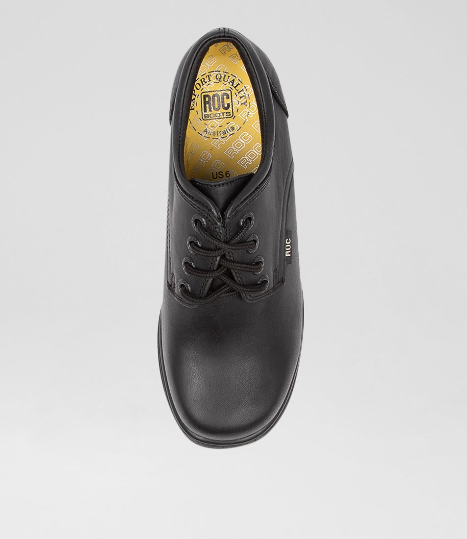 Dakota Senior Black Leather Heeled School Shoes