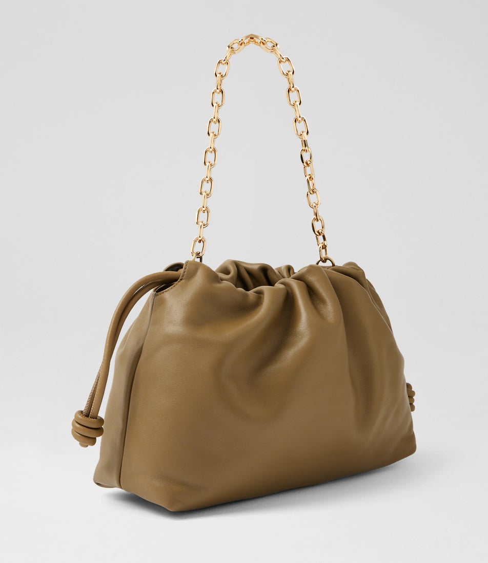 Iriis Olive Leather Handbag